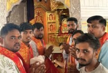 गणेश जी को प्रथम आमंत्रण के बाद माँ के दरबार पहुँची लालमैदान दुर्गोत्सव समिति
