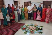 प्रगति नगर आंगनबाड़ी में सेवा संकल्प कार्यक्रम आयोजित